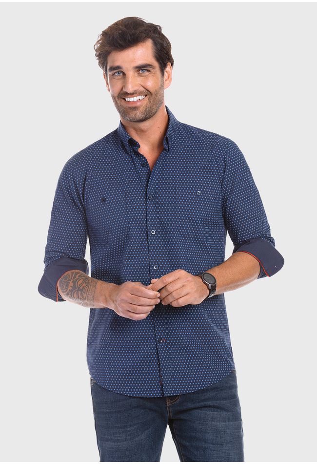 Camisa Estampada Vermont Fj Marine