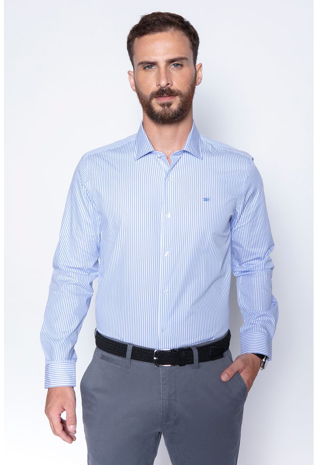 Camisa Striped Silver Sm Sky