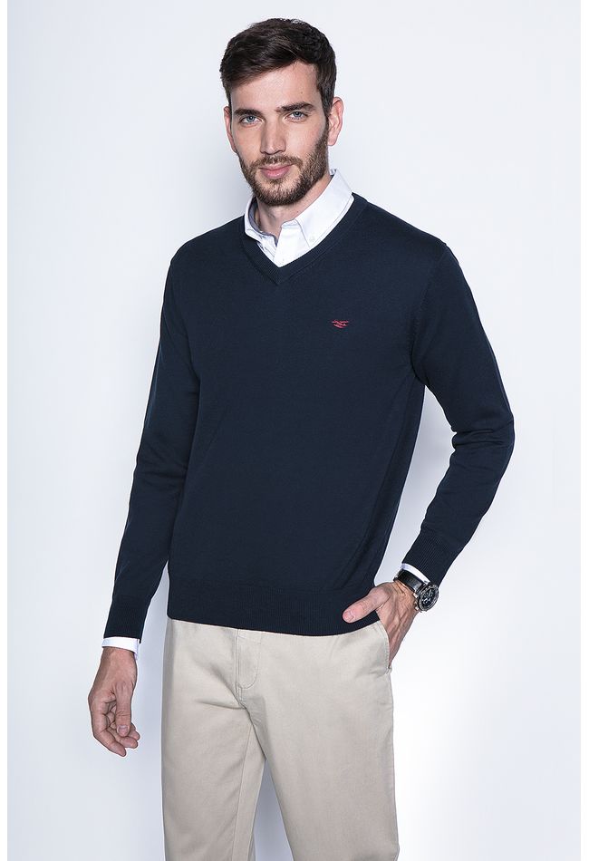 Sweater Navy Smart Casual L/S