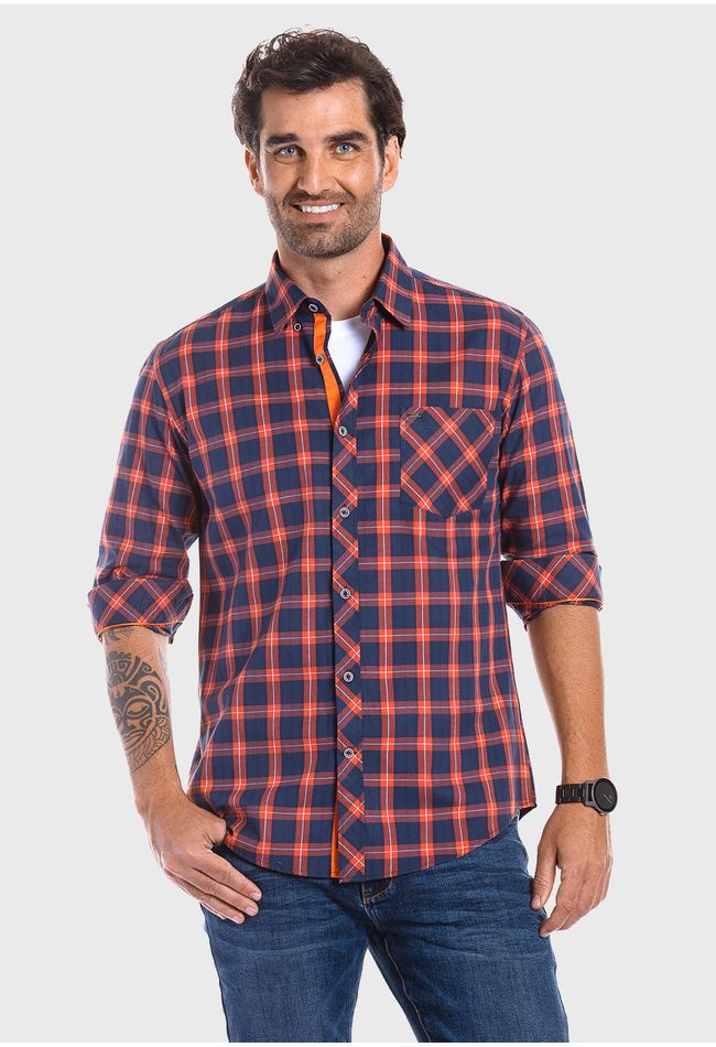 Camisa Checkered Texas Fj Copper