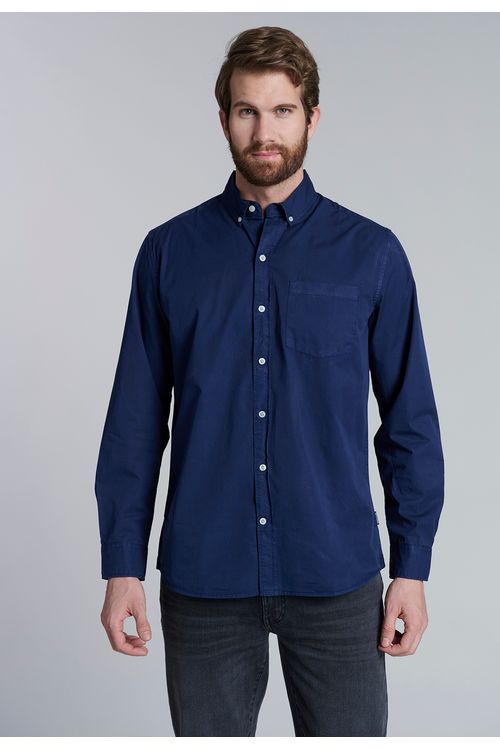 Camisa Sport Garment Dyed Navy