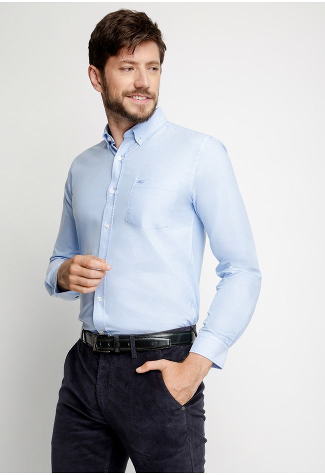 Camisa Oxford Sport F Blue