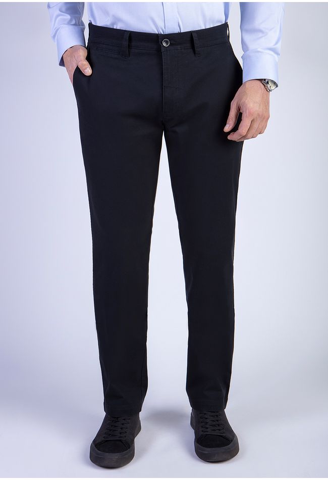 Pantalón Twill Black Without Pleats L/33