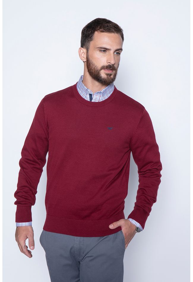 Sweater Round Neck Paris Burgundy