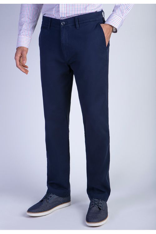 Pantalón Twill Without Pleats L/33 Dk.Blue