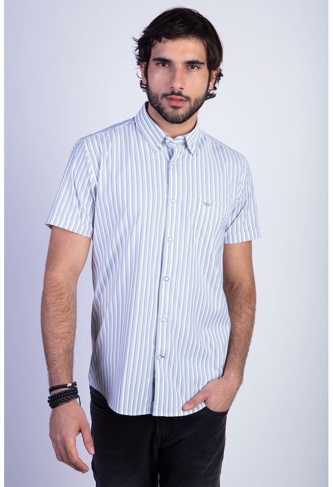 Camisa Listada Lancaster F Green