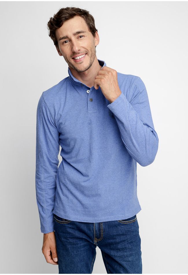 Polera Polo Utah Blue Melange