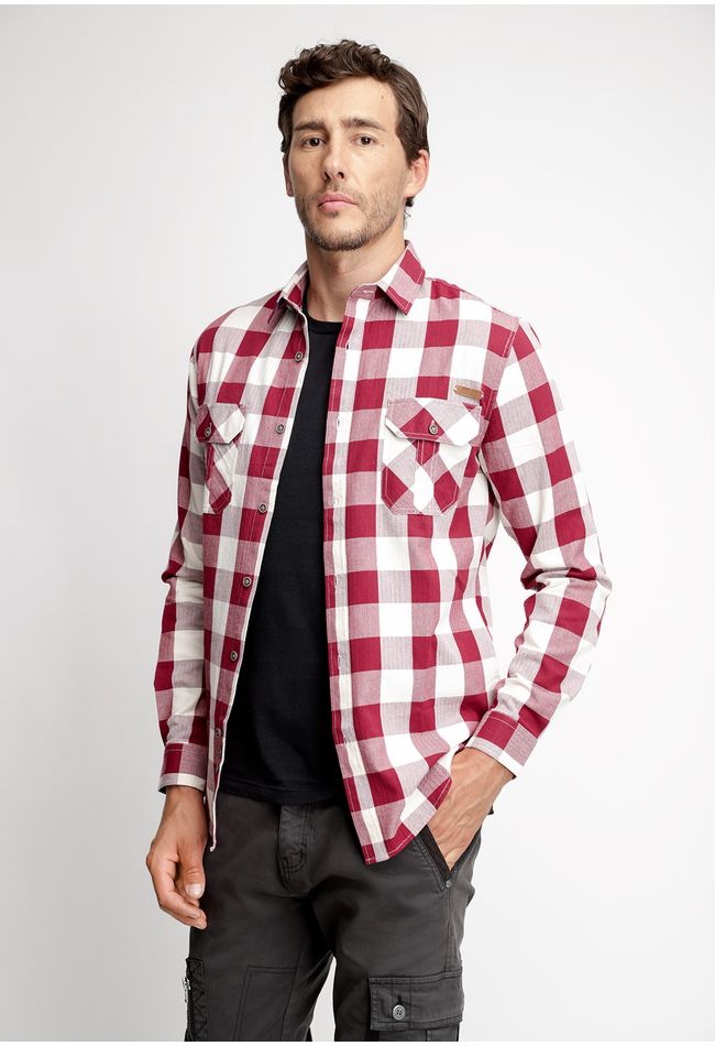 Camisa Checkered Indiana Fj Cabernet Melange