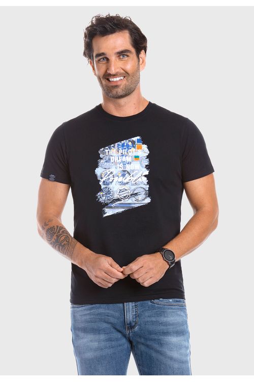 Polera Florida Black
