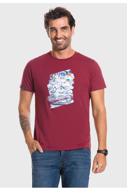 Polera Florida Burgundy