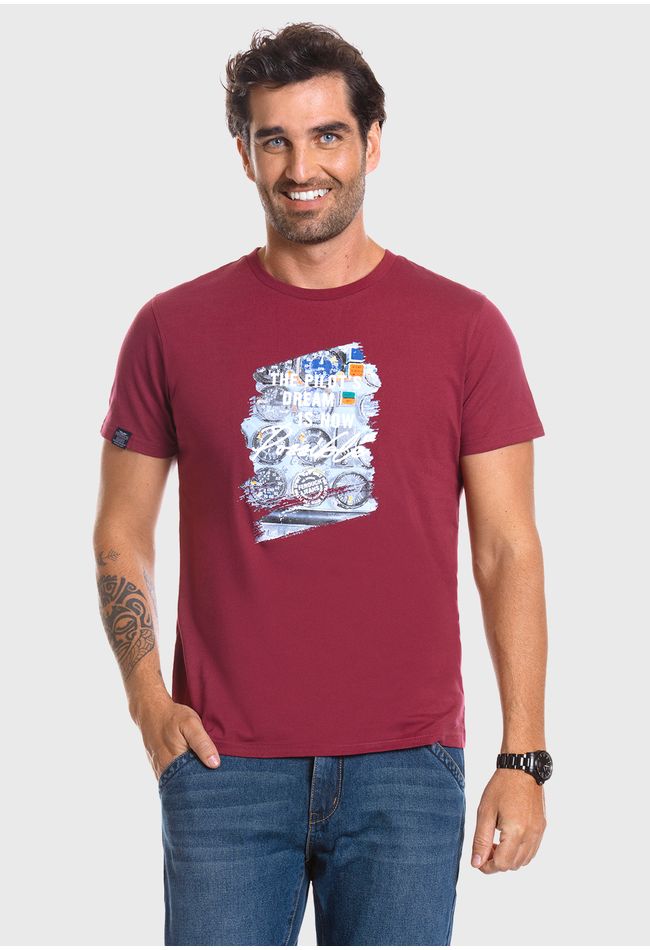 Polera Florida Burgundy