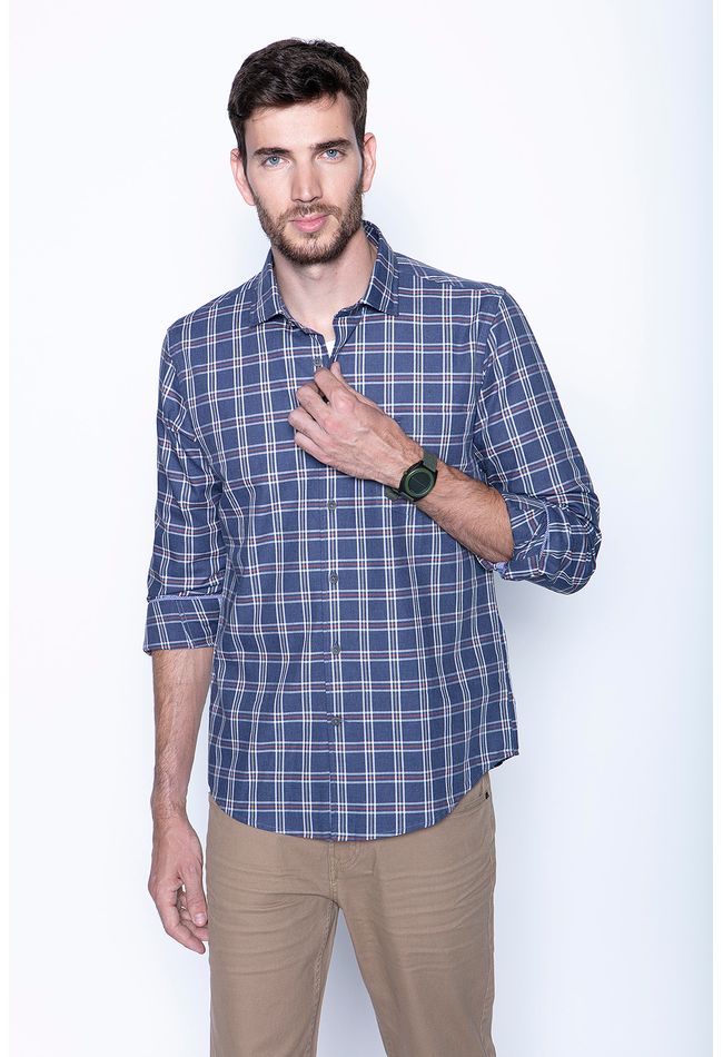 Camisa Check Ii F Navy
