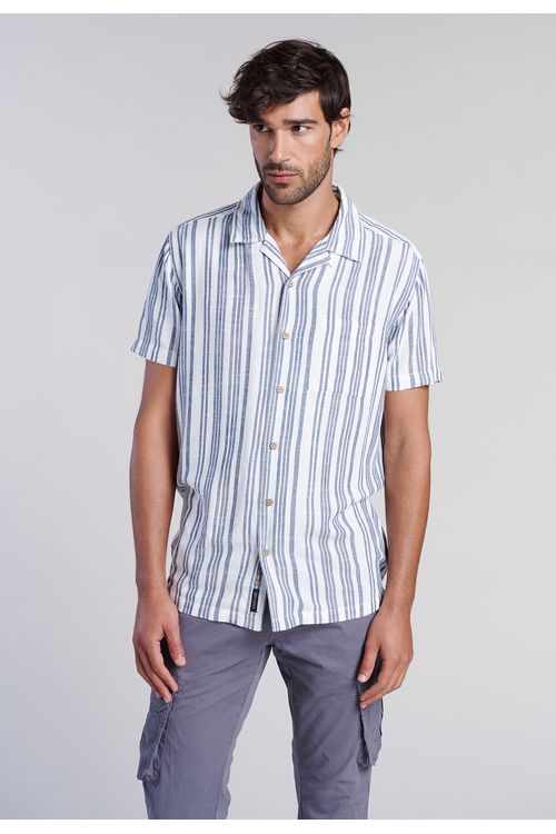 Camisa Listada Sport Fj Indigo