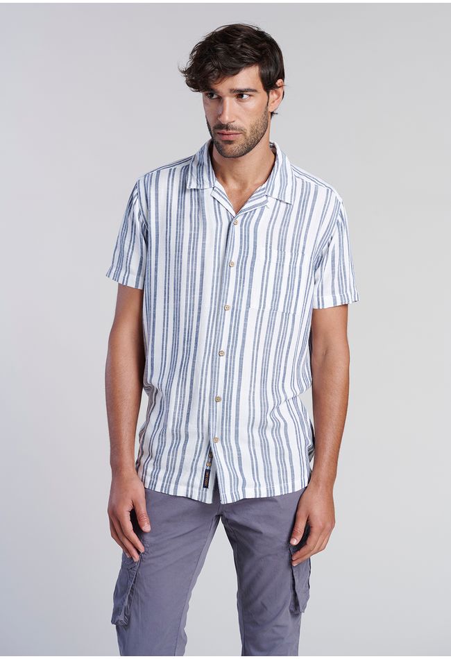 Camisa Listada Sport Fj Indigo