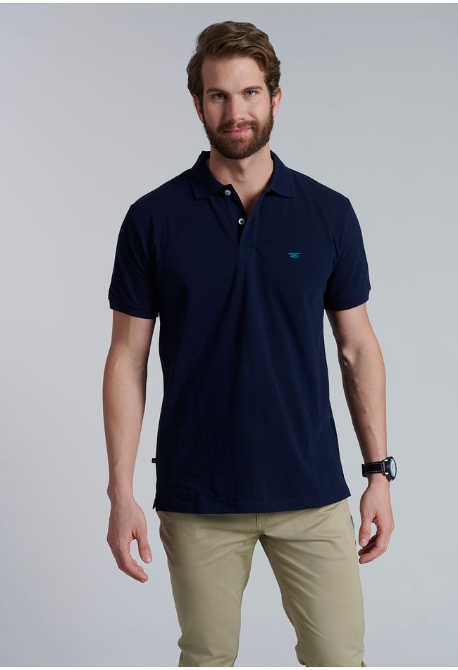 Polera Basica Pique Dk. Navy