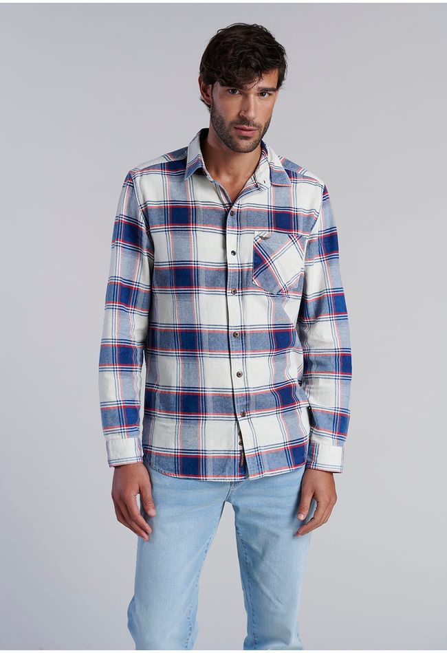 Camisa Checkered Indigo Fj Indigo