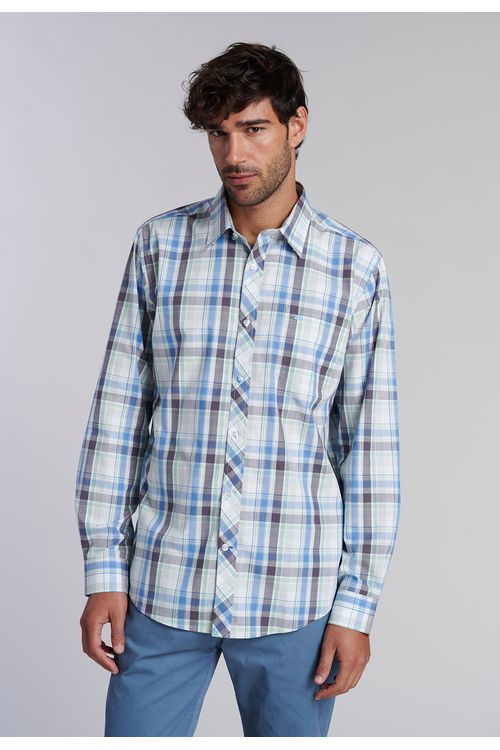 Camisa Check Orlando F Lt. Green