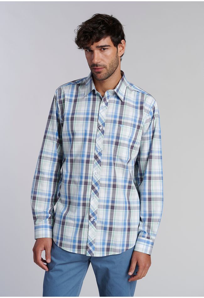 Camisa Check Orlando F Lt. Green