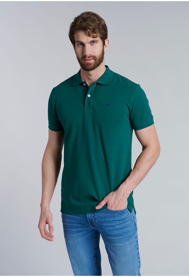 Polera Basica Pique Dk. Green