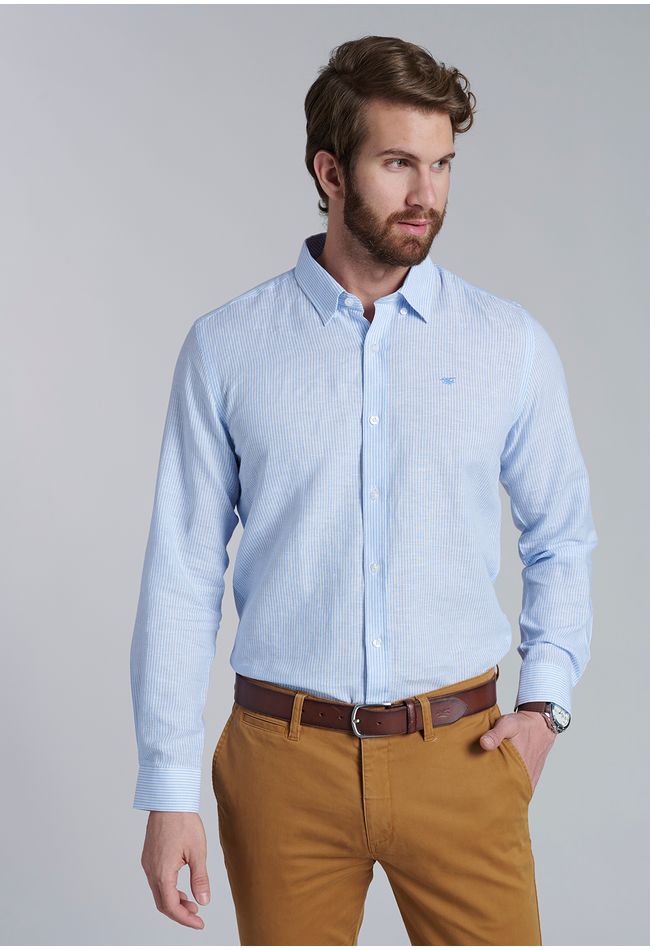 Camisa Listada Sport F Sky