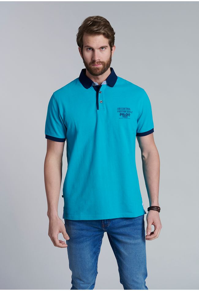 Polera Polo Denver Turquoise