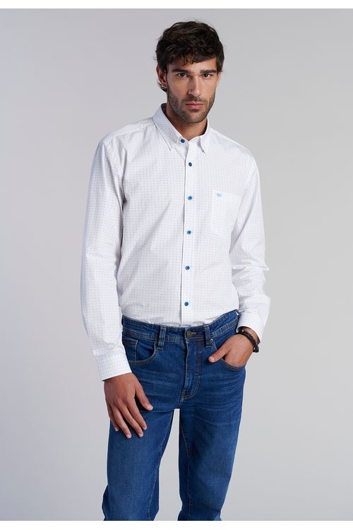 Camisa Estampada Houston F Lt Sky