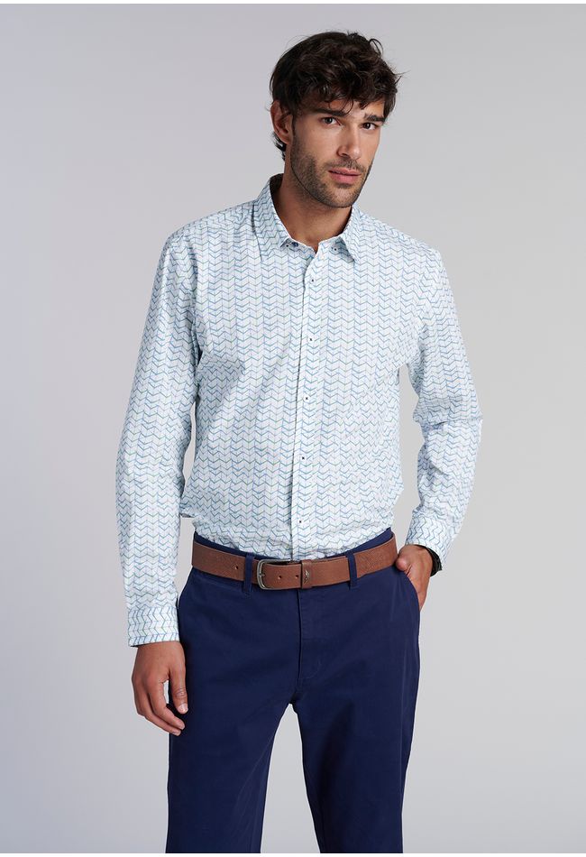 Camisa Estampada  Madison  Fj Green