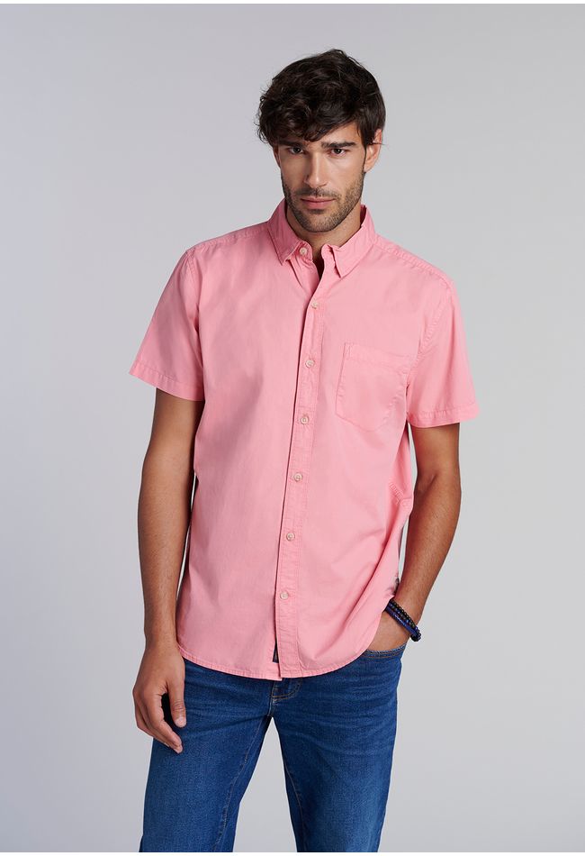 Camisa Garment Dyed Fj Coral