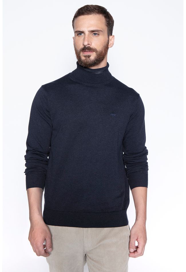 Sweater Navy Smart Casual Turtle Neck