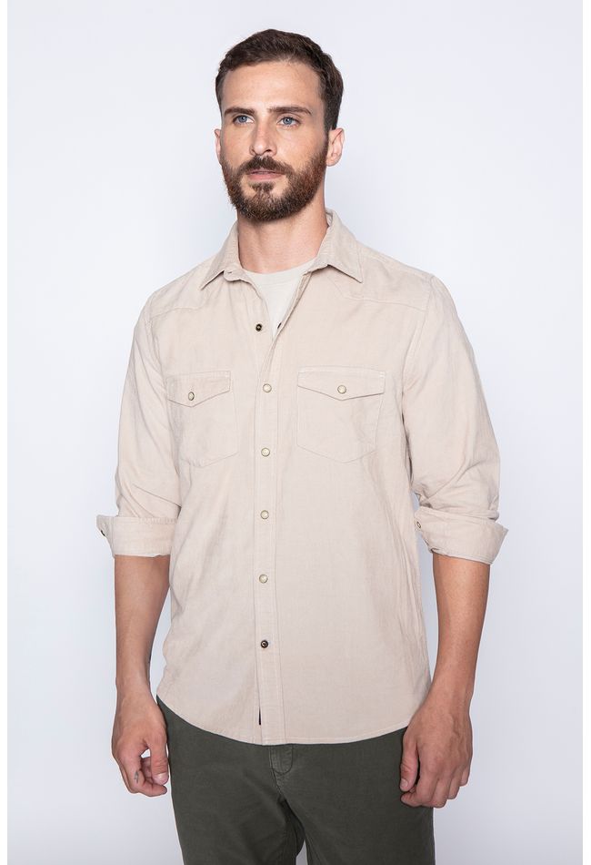 Camisa Corduroy F Sand