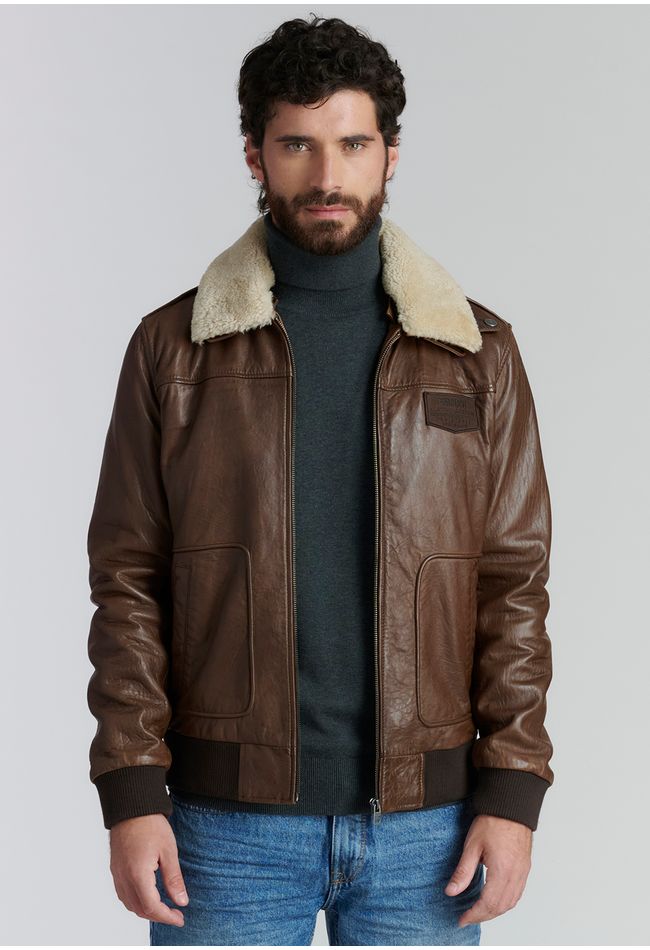 Chaqueta Cuero Montana Fr Brown