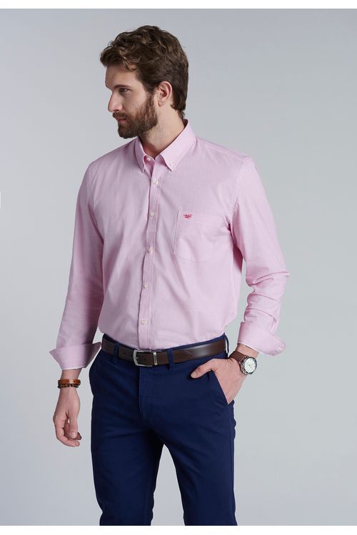 Camisa Mini Check Houston Sc Fucsia