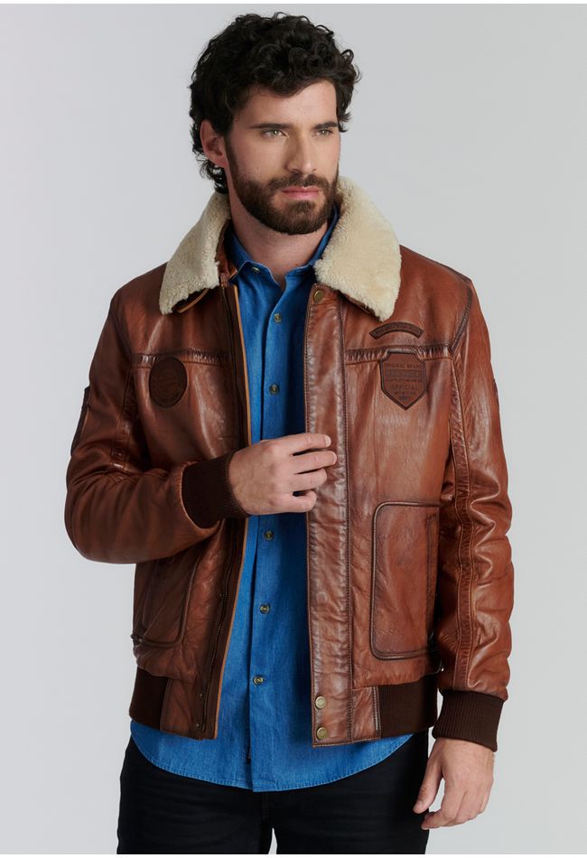 Chaqueta Cuero Arkansas Fr Brown