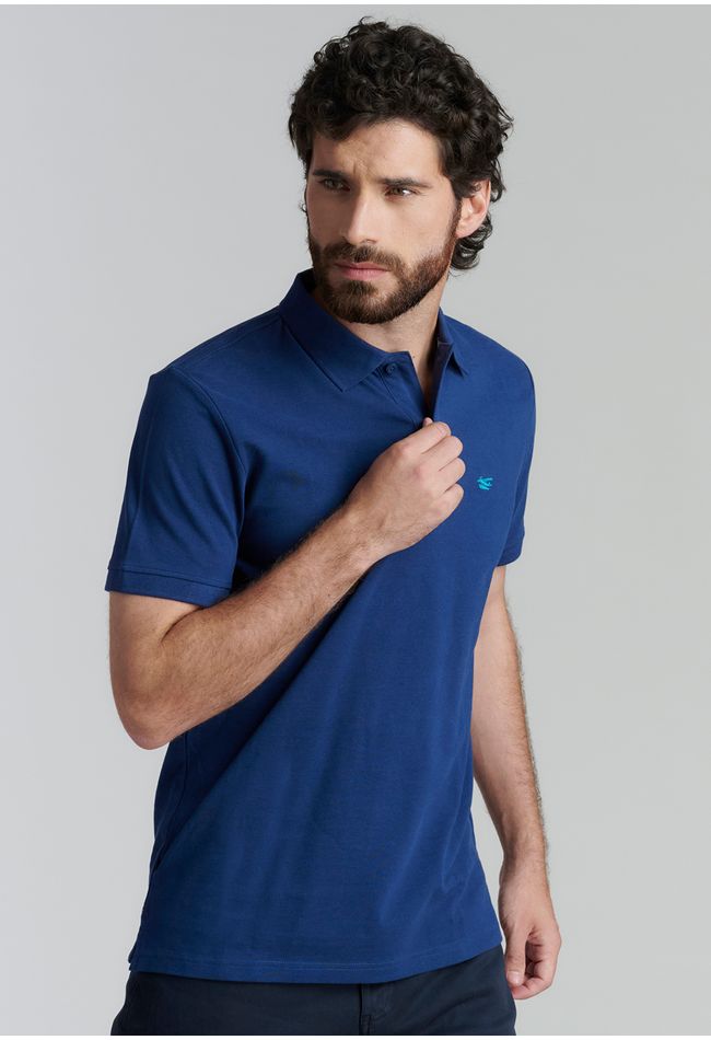 Polera Básica Pique Fr Blue
