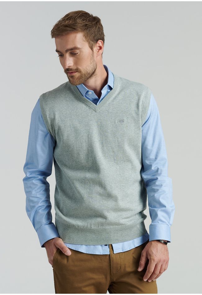 Sweater Smart Casual Sleeve Business Lt Grey