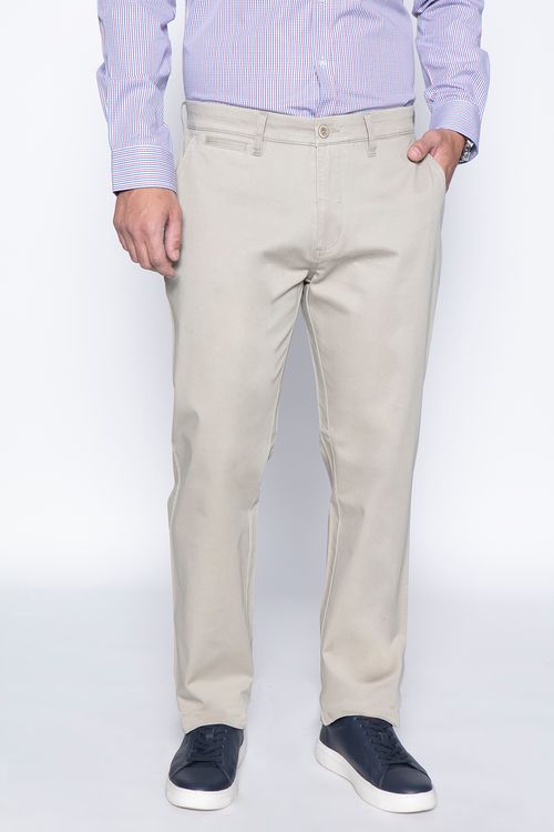 Pantalón Twill Without Pleats L/33 Almond