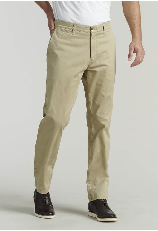 Pantalón Twill Without Pleats L/33 Business Khaki