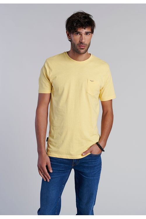 Polera Bolsillo Houston Yellow Melange