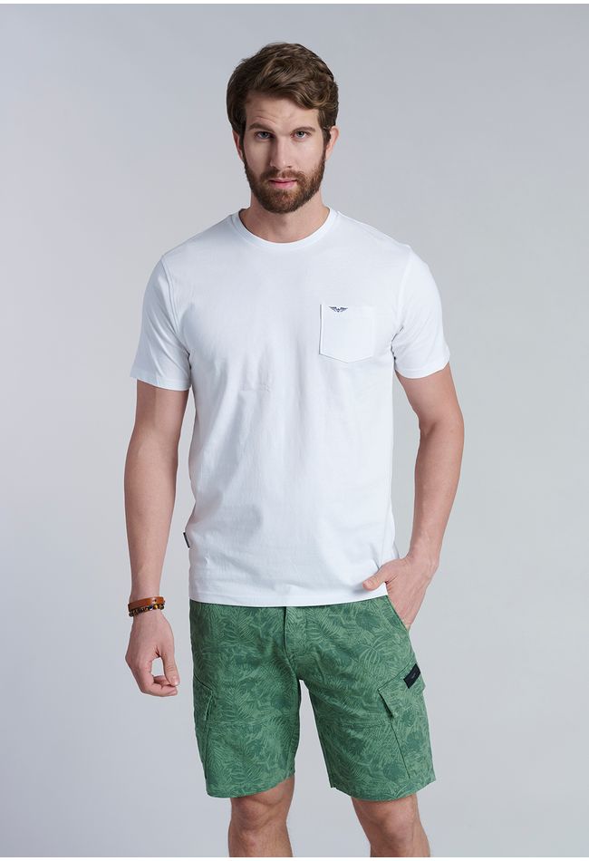Polera Bolsillo Houston White