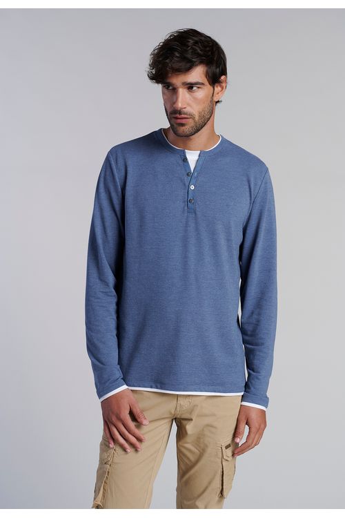 Polera Ml Dobel Indiana Navy