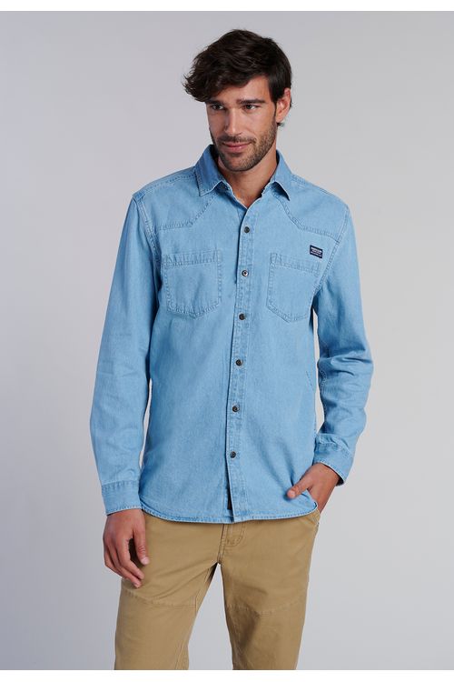 Camisa Mezclilla Florida Fj Navy
