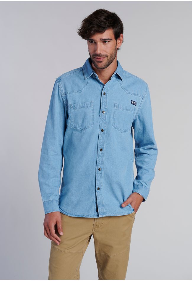Camisa Mezclilla Florida Fj Navy
