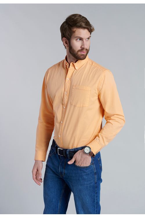 Camisa Garment Dyed Sport Fj Orange
