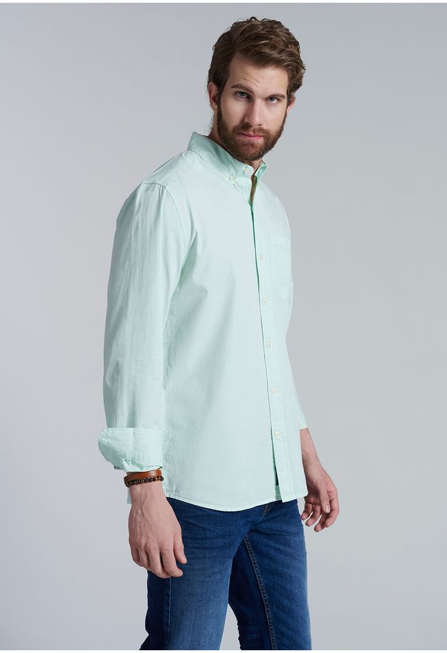 Camisa Garment Dyed Sport Fj Lt Ice