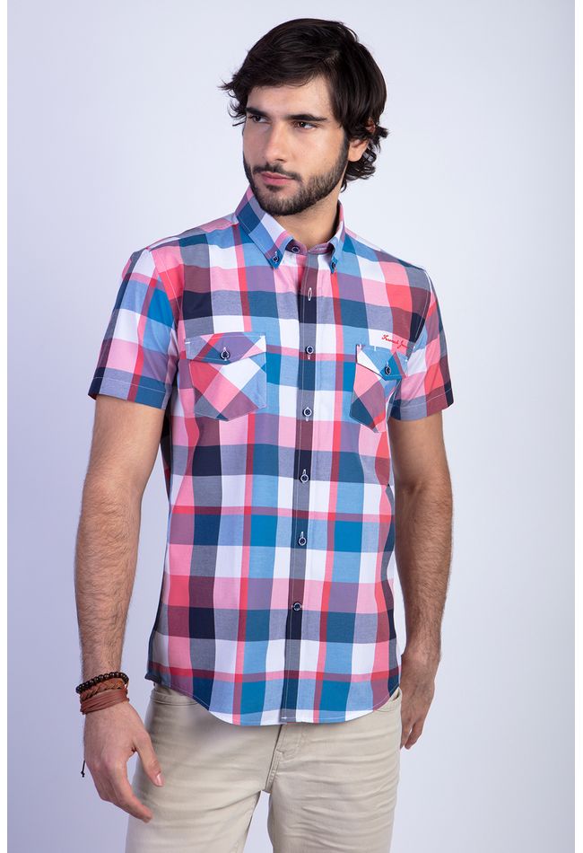 Camisa Checkered Nevada Fj Coral