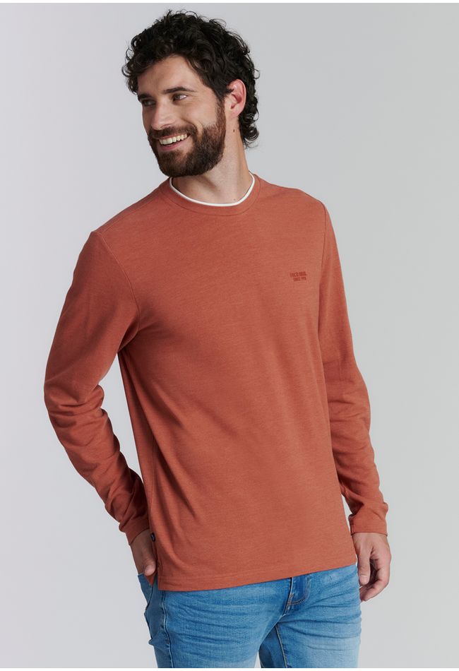 Polera Hoboken Fjs Brick Melange