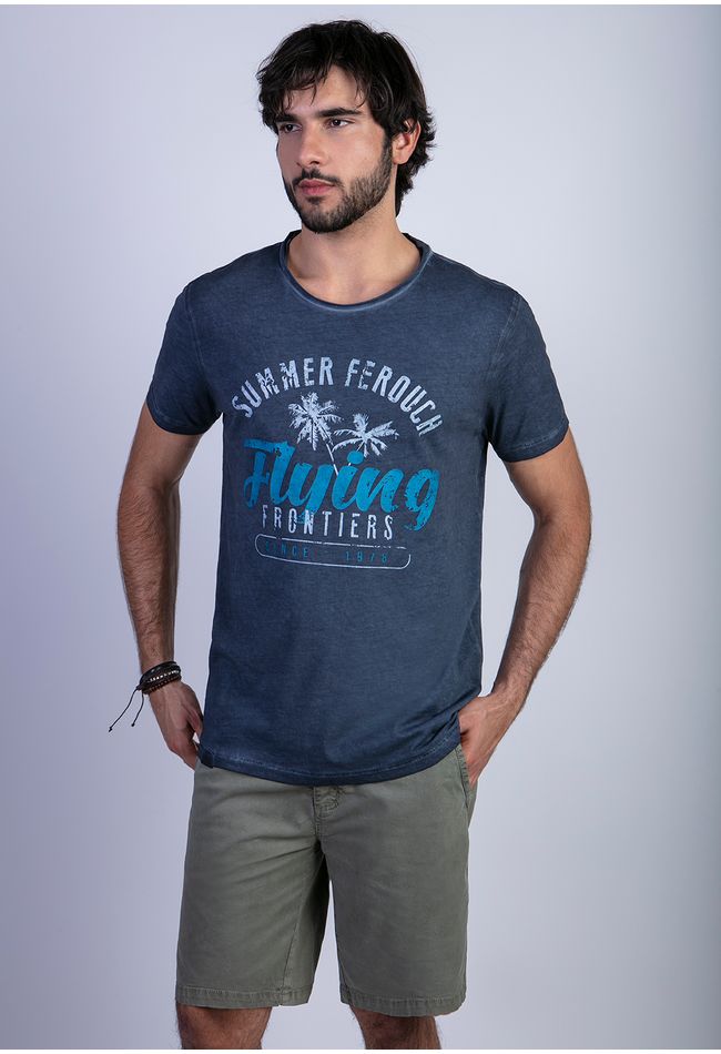 Polera Dirty Wash Seatle Navy