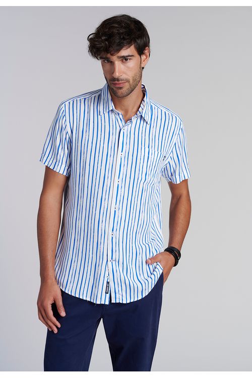 Camisa Listada Dallas  F Blue