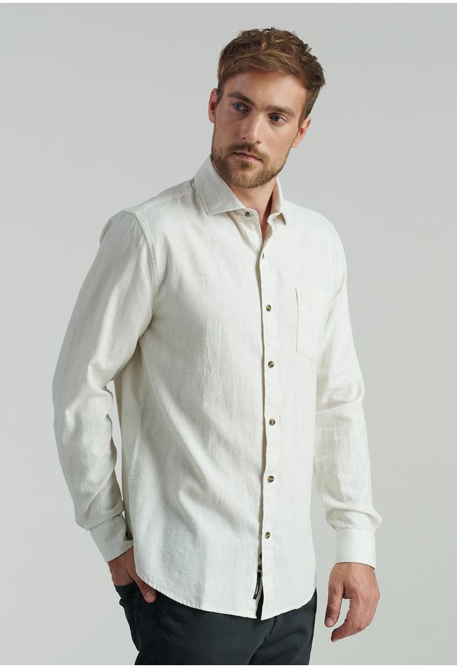 Camisa Weston Fr Ecru Melange