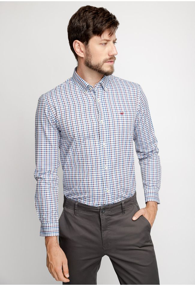 Camisa Smart Casual Dublin Burgundy